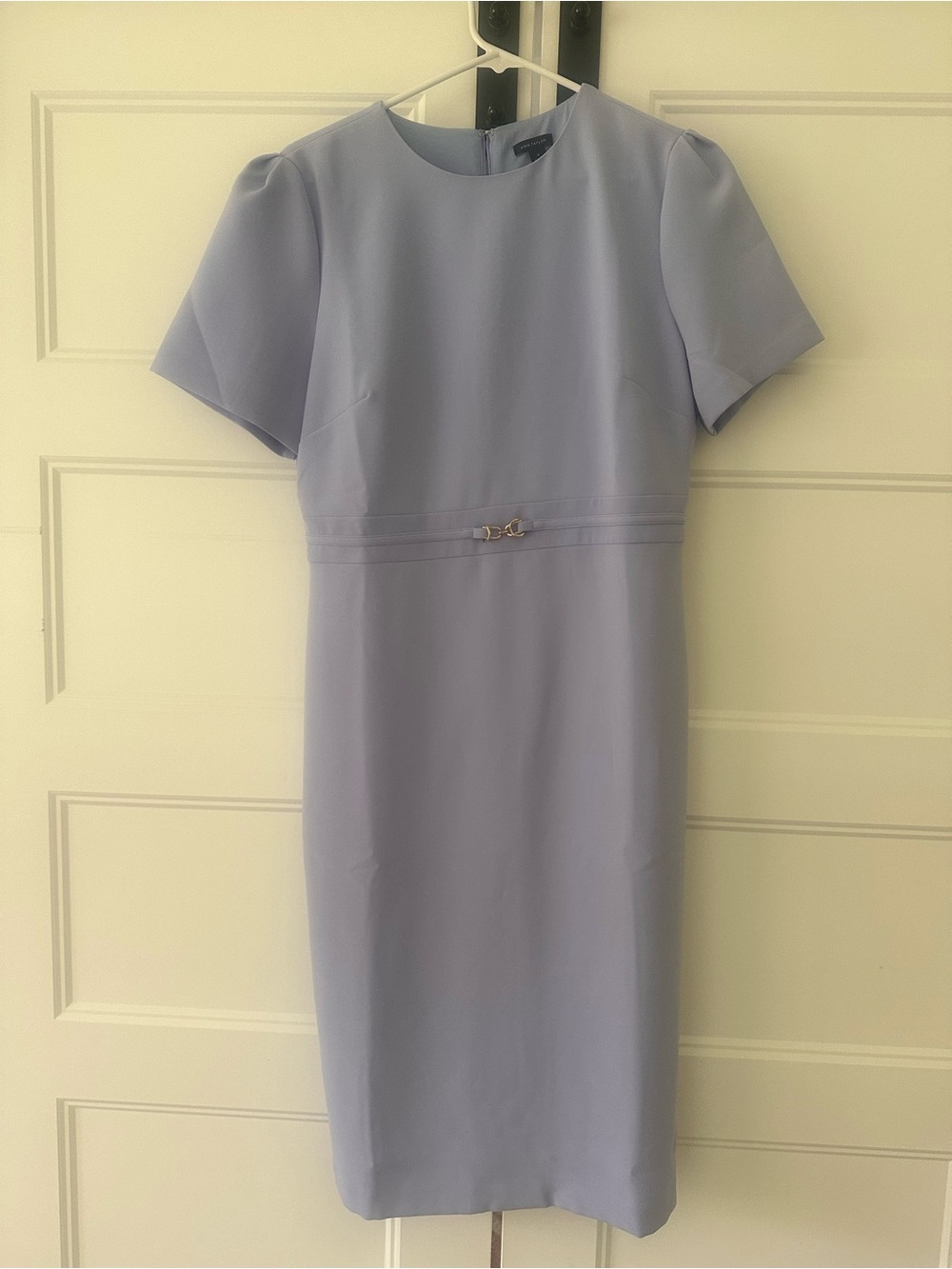 Ann Taylor Lavender Short Sleeve Sheath Dress